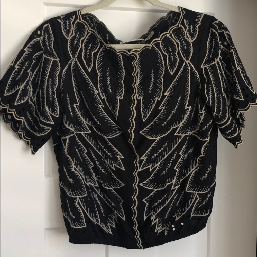 Alice and Olivia Embroidered Top